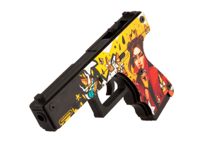 Деревянный пистолет VozWooden Active Glock-18 Королева Пуль (резинкострел) Фото №1