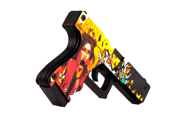 Деревянный пистолет VozWooden Active Glock-18 Королева Пуль (резинкострел) Фото №2