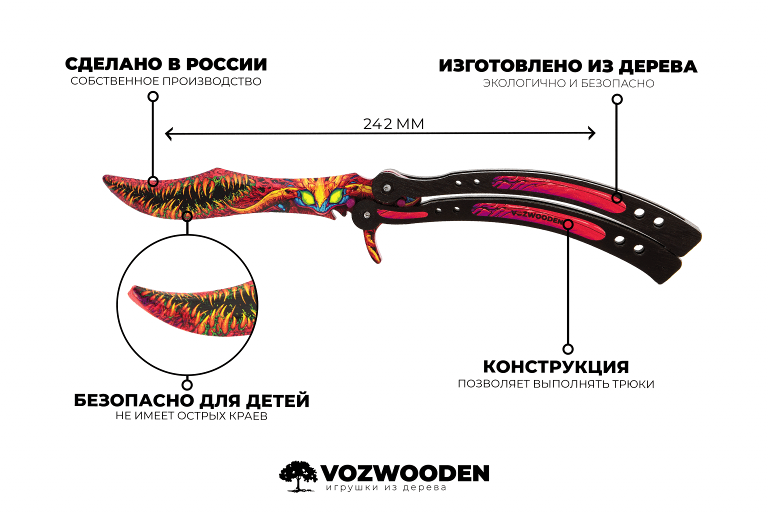 Нож бабочка деревянный чертеж своими руками