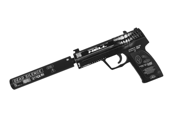 Деревянный пистолет VozWooden Active USP-S Билет в Ад (резинкострел) Фото №3
