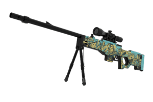 Деревянная снайперская винтовка VozWooden Active AWP / AWM СтикерБомбинг (Стандофф 2 резинкострел) Фото №1