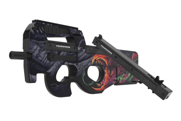 Деревянный пистолет-пулемет VozWooden Active P90 Скоростной Зверь (резинкострел) Фото №1