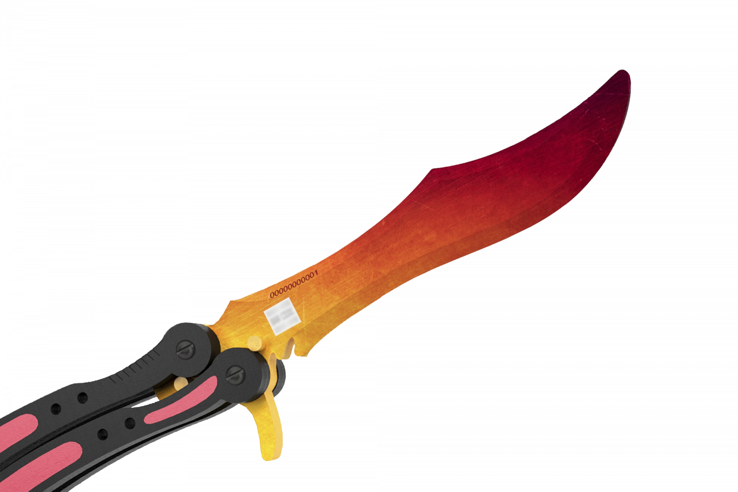 Купить нож Бабочка Градиент КС ГО / Fade CS GO