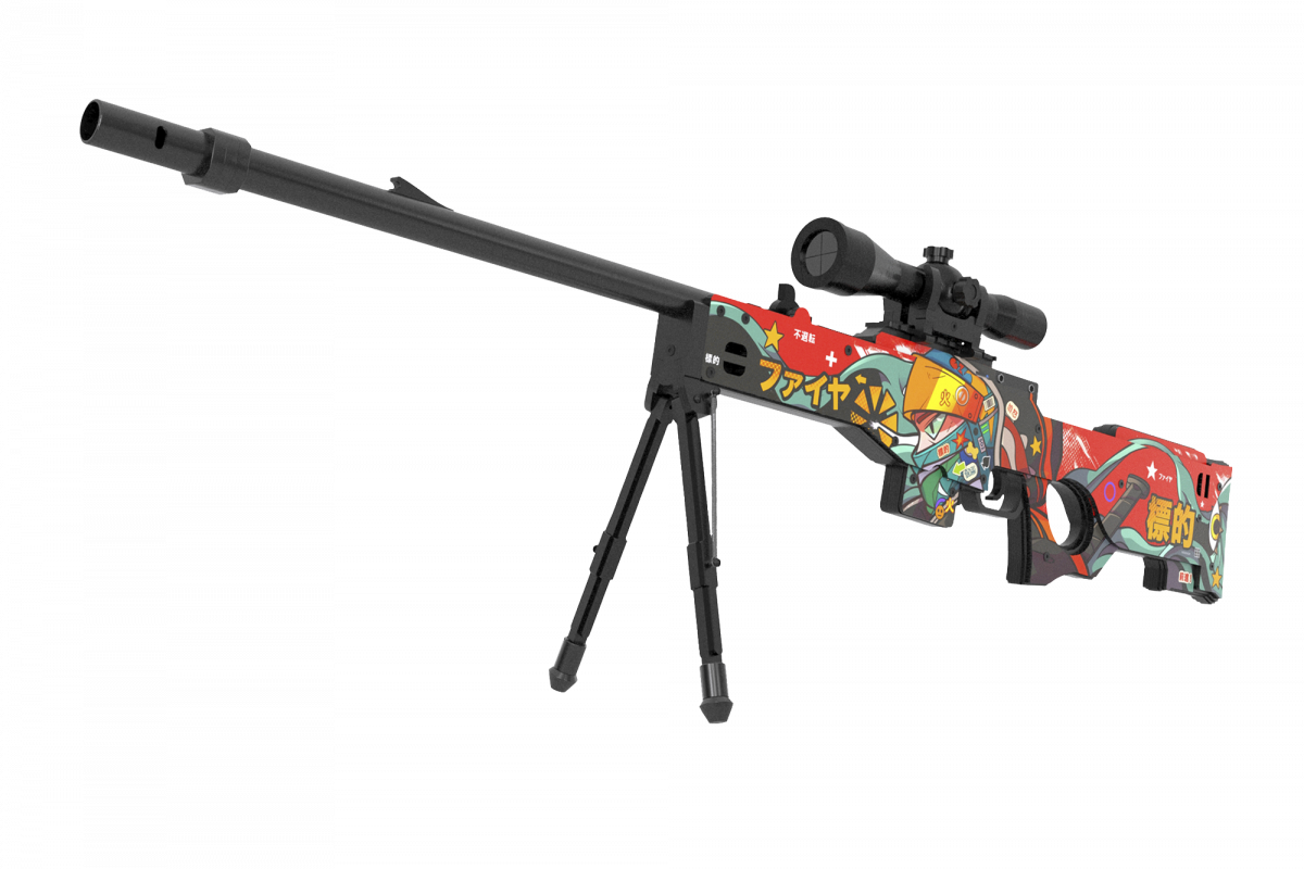 Деревянная снайперская винтовка AWM Хохэй Тайсе (резинкострел)