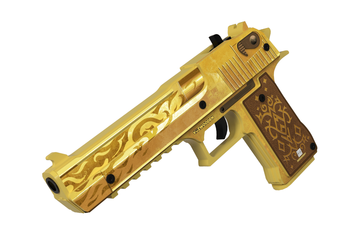 Деревянный пистолет VozWooden Active Desert Eagle Аурейт (Стандофф 2 резинкострел)